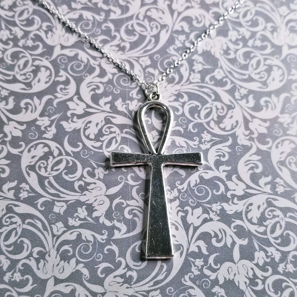 Sandman The Endless - Death's Large Silver Ankh Necklace W/ Ss925 Chain